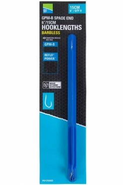 Preston Innovations GPM-B Spade End Barbless Hooklengths - Hooks to nylon