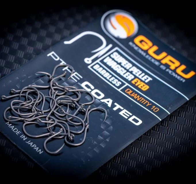Guru Super Pellet Waggler Barbless Eyed Hooks - 1 Guru Super Pellet Waggler Barbless Eyed Hooks -