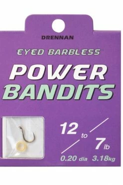 Drennan Bandits Power Barbless (Banded Hair Rigs) - Hair rigs & hook hairs