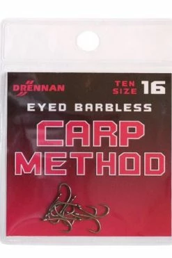 Drennan Carp Method Barbless Eyed Hooks -