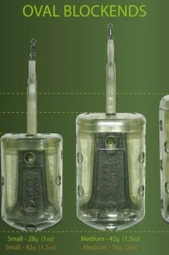 Drennan Oval Blockend Standard Green Feeders - Maggot feeders -Coarse Fishing Store 1304089560 block2