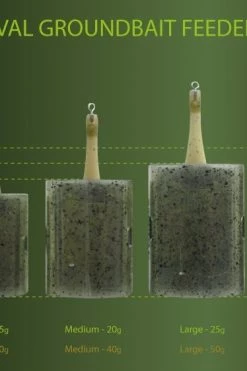 Drennan Oval Groundbait Standard Green Feeders - Open & cage feeders -Coarse Fishing Store 1304089699 grou2