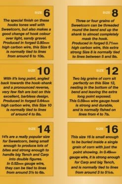 Drennan Sweetcorn Barbless Eyed Hooks - -Coarse Fishing Store 1304183808 sweet2