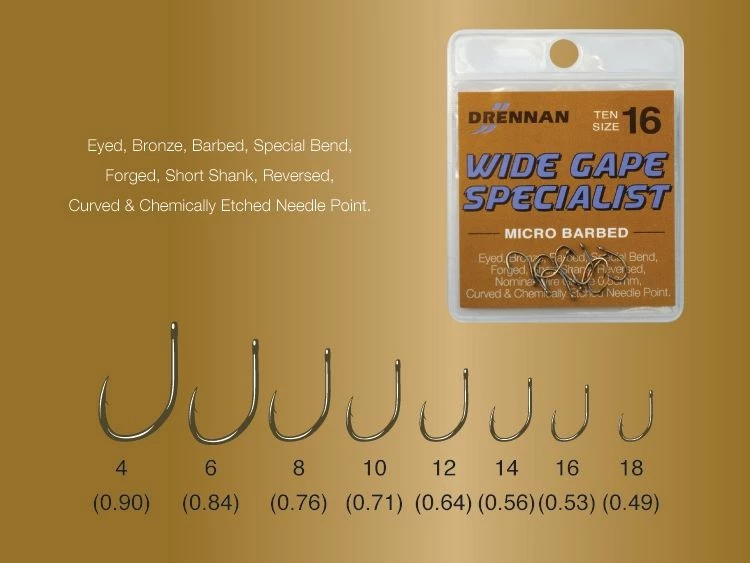 Drennan Wide Gape Specialist Micro Barbed Eyed Hooks - 2 Drennan Wide Gape Specialist Micro Barbed Eyed Hooks - - Image 2