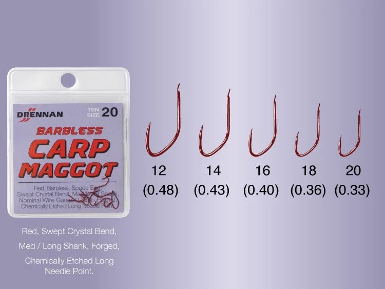 Drennan Carp Maggot Barbless Spade Hooks - 2 Drennan Carp Maggot Barbless Spade Hooks - - Image 2