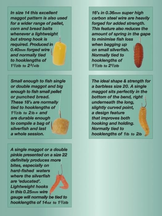 Drennan Silverfish Maggot Barbless Spade Hooks - 3 Drennan Silverfish Maggot Barbless Spade Hooks - - Image 3