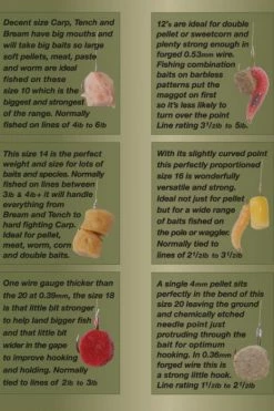 Drennan Wide Gape Pellet Barbless Spade Hooks - -Coarse Fishing Store 1305320089 WGP2