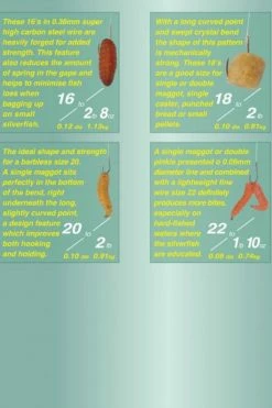 Drennan Hooks To Nylon Barbless Silverfish Maggot - -Coarse Fishing Store 1305320954 SM2