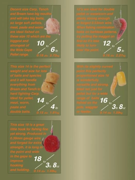 Drennan Hooks To Nylon Barbless Wide Gape Pellet - 3 Drennan Hooks To Nylon Barbless Wide Gape Pellet - - Image 3