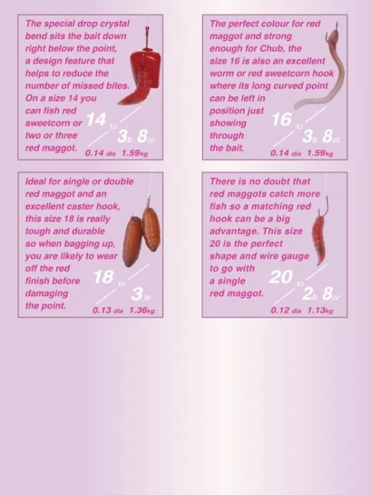 Drennan Hooks To Nylon Barbed Red Maggot - 3 Drennan Hooks To Nylon Barbed Red Maggot - - Image 3