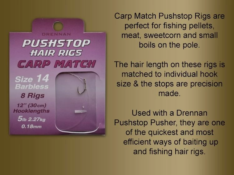 Drennan Pushstop Hair Rigs Carp Match - Hair rigs & hook hairs 2 Drennan Pushstop Hair Rigs Carp Match - Hair rigs & hook hairs - Image 2