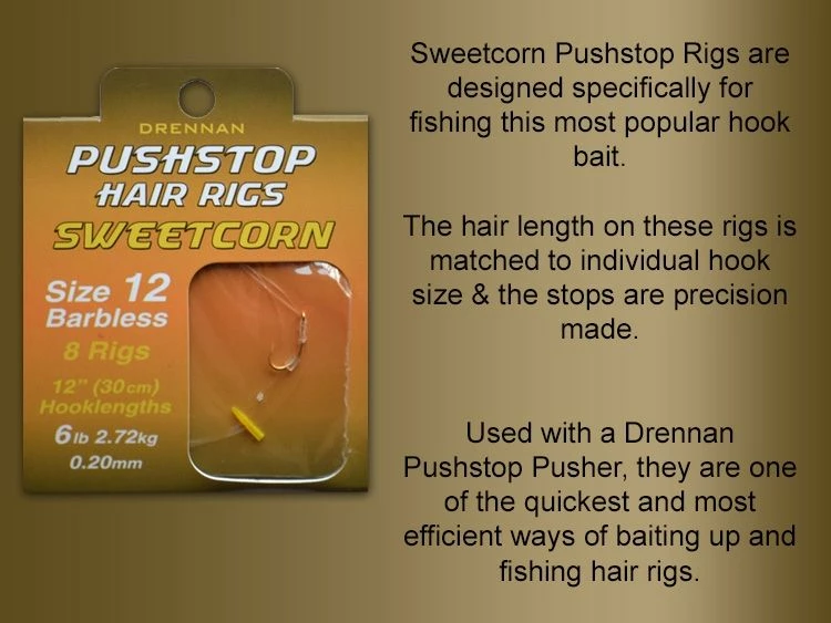 Drennan Pushstop Hair Rigs Sweetcorn - Hair rigs & hook hairs 2 Drennan Pushstop Hair Rigs Sweetcorn - Hair rigs & hook hairs - Image 2