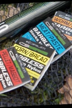 Korum CS Hooks To Nylon Worm/Caster BARBLESS -