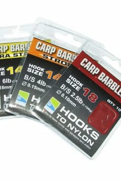Preston Innovations Carp Barbless Hooks To Nylon -