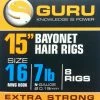Guru 15inch Ready Rigs With Bayonets - Hair rigs & hook hairs