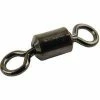 Mustad Black Rolling Swivel Round Eye (77900) - Swivels