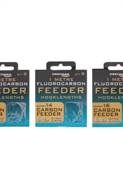 Drennan Fluoro Feeder Carbon Feeder Hooklengths - Hooks to nylon
