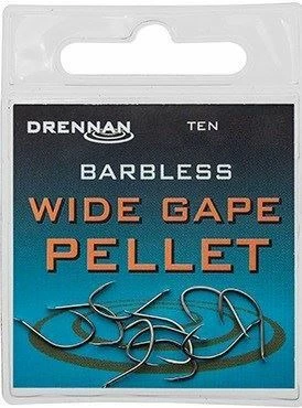 Drennan Wide Gape Pellet Barbless Spade Hooks -
