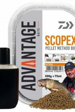 Daiwa Advantage Baits Natural Scopex Method Box 500g - Pellets