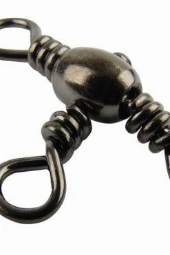 Mustad Black 3 Way Swivels (77700) -