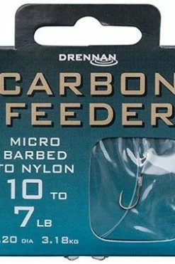 Drennan Hooks To Nylon Barbed Carbon Feeder -