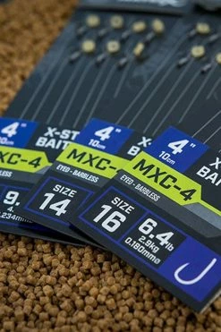 Matrix MXC-4 Barbless X-Strong Bait Band Rigs 4inch - Hair rigs & hook hairs