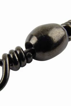 Mustad Black Barrel Swivels (77210) -