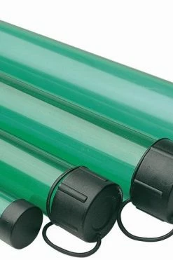 Leeda Clear Green Plastic Rod Tube - Rod carriers & tubes