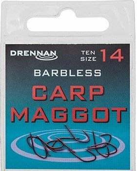 Drennan Carp Maggot Barbless Spade Hooks - 1 Drennan Carp Maggot Barbless Spade Hooks -