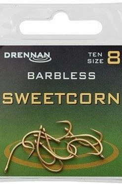 Drennan Sweetcorn Barbless Eyed Hooks -