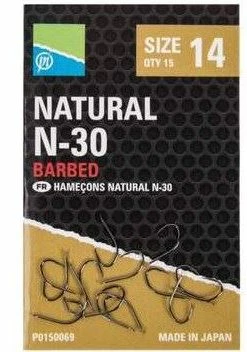 Preston Innovations Natural N-30 Hooks - Spade hooks