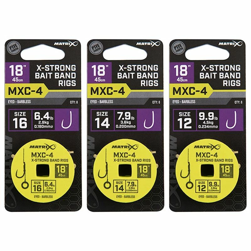 Matrix MXC-4 Barbless Bait Band Rigs 18inch - Hair rigs & hook hairs 2 Matrix MXC-4 Barbless Bait Band Rigs 18inch - Hair rigs & hook hairs - Image 2