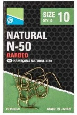 Preston Innovations Natural N-50 Hooks - Spade hooks