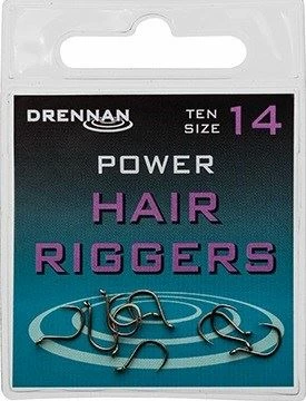Drennan Hair Riggers Power Barbless Eyed Hooks - 1 Drennan Hair Riggers Power Barbless Eyed Hooks -