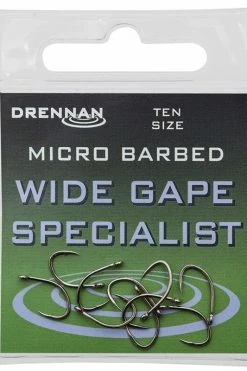 Drennan Wide Gape Specialist Micro Barbed Eyed Hooks -