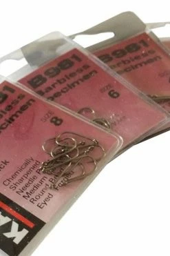 Kamasan B981 Specimen Barbless Eyed Hooks -