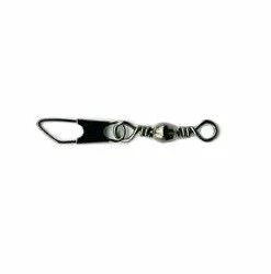 Mustad Black Barrel Swivel & Snap (77215) - Swivels