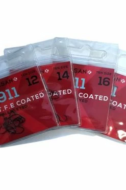 Kamasan T911 Barbless PTFE Coated Hooks - Eyed hooks