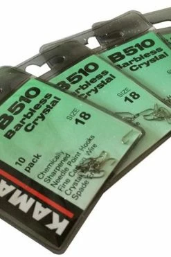 Kamasan B510 Crystal Barbless Spade Hooks -