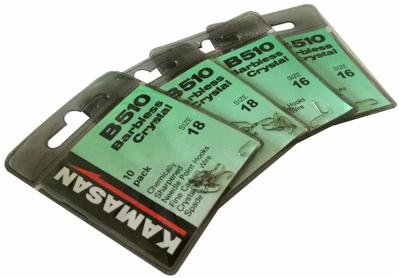 Kamasan B510 Crystal Barbless Spade Hooks - 1 Kamasan B510 Crystal Barbless Spade Hooks -