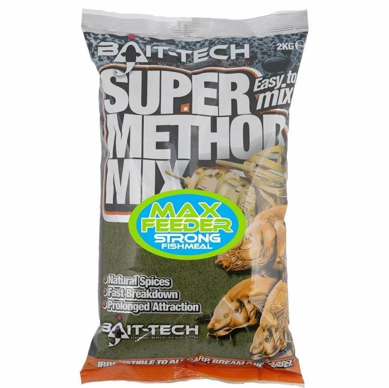 Bait Tech Bait-Tech Super Method Mix Max Feeder Groundbait 2kg - 1 Bait Tech Bait-Tech Super Method Mix Max Feeder Groundbait 2kg -