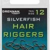 Drennan Hair Riggers Silverfish Barbless Eyed Hooks -