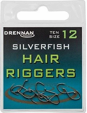 Drennan Hair Riggers Silverfish Barbless Eyed Hooks - 1 Drennan Hair Riggers Silverfish Barbless Eyed Hooks -