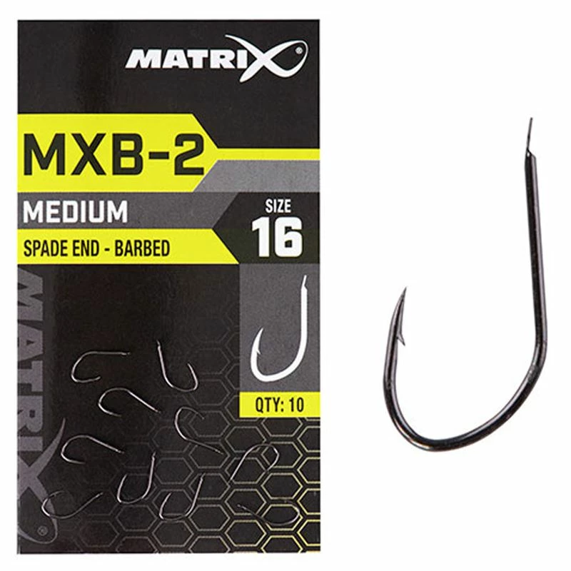 Matrix MXB-2 Medium Spade End Barbed Hooks - Spade hooks 2 Matrix MXB-2 Medium Spade End Barbed Hooks - Spade hooks - Image 2