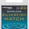 Drennan Silverfish Match Barbless Spade Hooks -