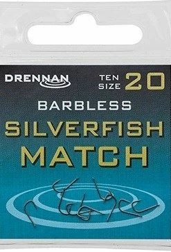 Drennan Silverfish Match Barbless Spade Hooks -