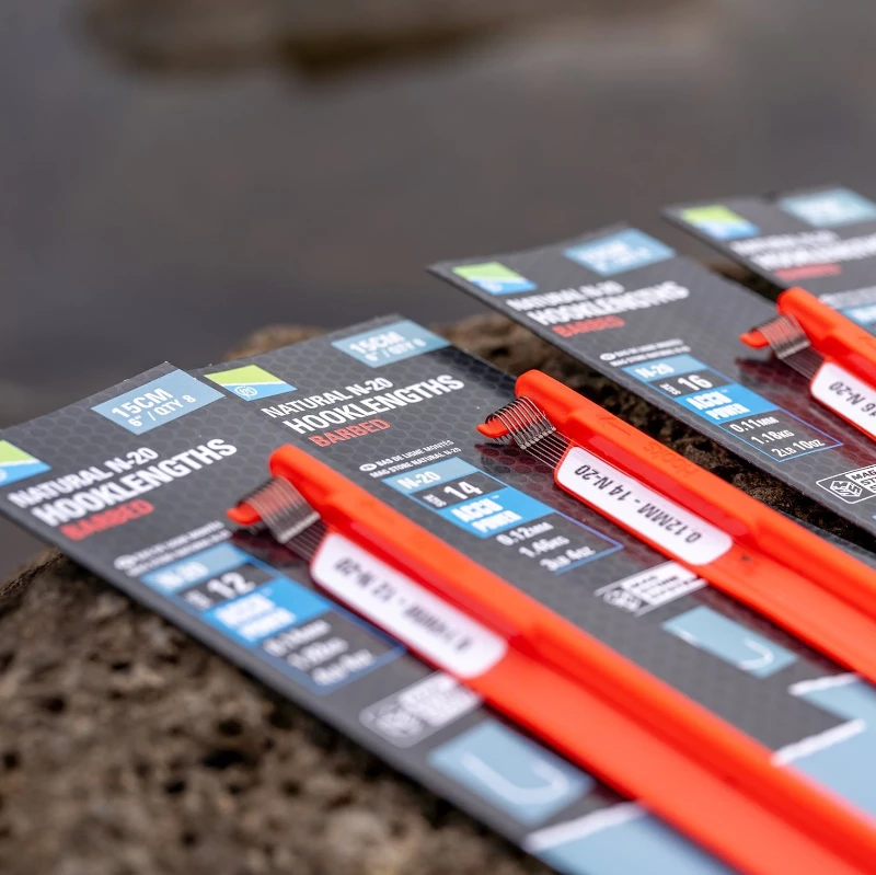 Preston Innovations Natural N-20 Barbed Hooklengths 6 Inch - Hair rigs & hook hairs 1 Preston Innovations Natural N-20 Barbed Hooklengths 6 Inch - Hair rigs & hook hairs