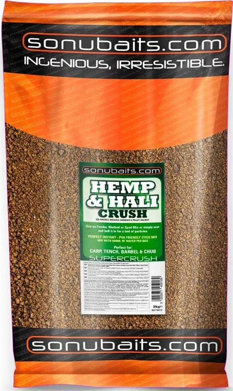 Sonubaits Hemp & Hali Crush Groundbait 2kg - 1 Sonubaits Hemp & Hali Crush Groundbait 2kg -