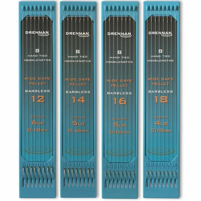 Drennan Hooklength Plate Barbless Wide Gape Pellet - Hooks to nylon 1 Drennan Hooklength Plate Barbless Wide Gape Pellet - Hooks to nylon