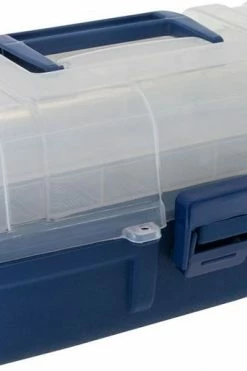 Jarvis Walker 2 Tray Clear Top Tackle Box - Tackle boxes